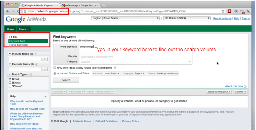 rinabobisnetmarketing Google-keyword-tool